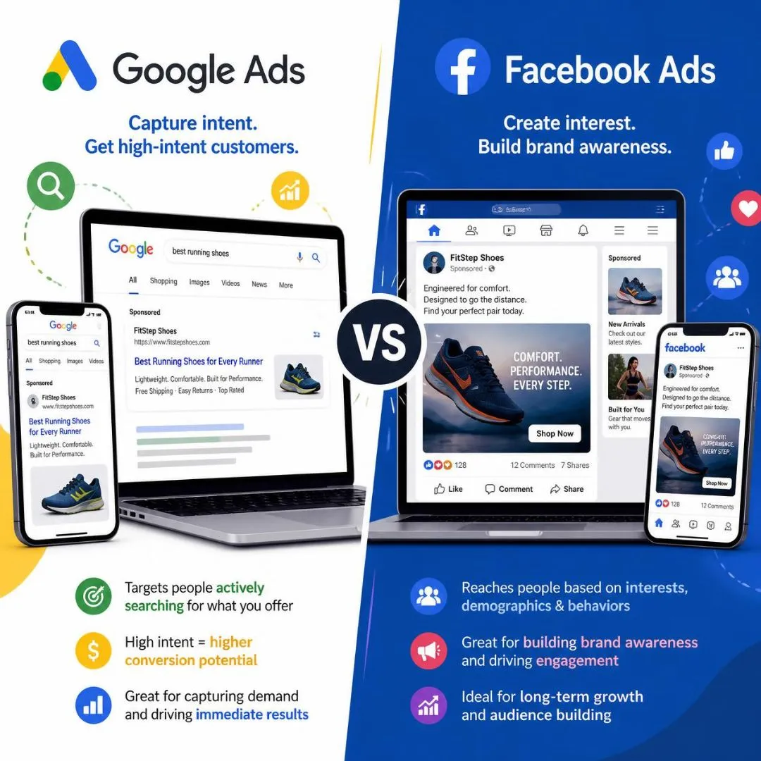 Google Ads vs Facebook Ads: Which Is Better for Your Business in 2026?a